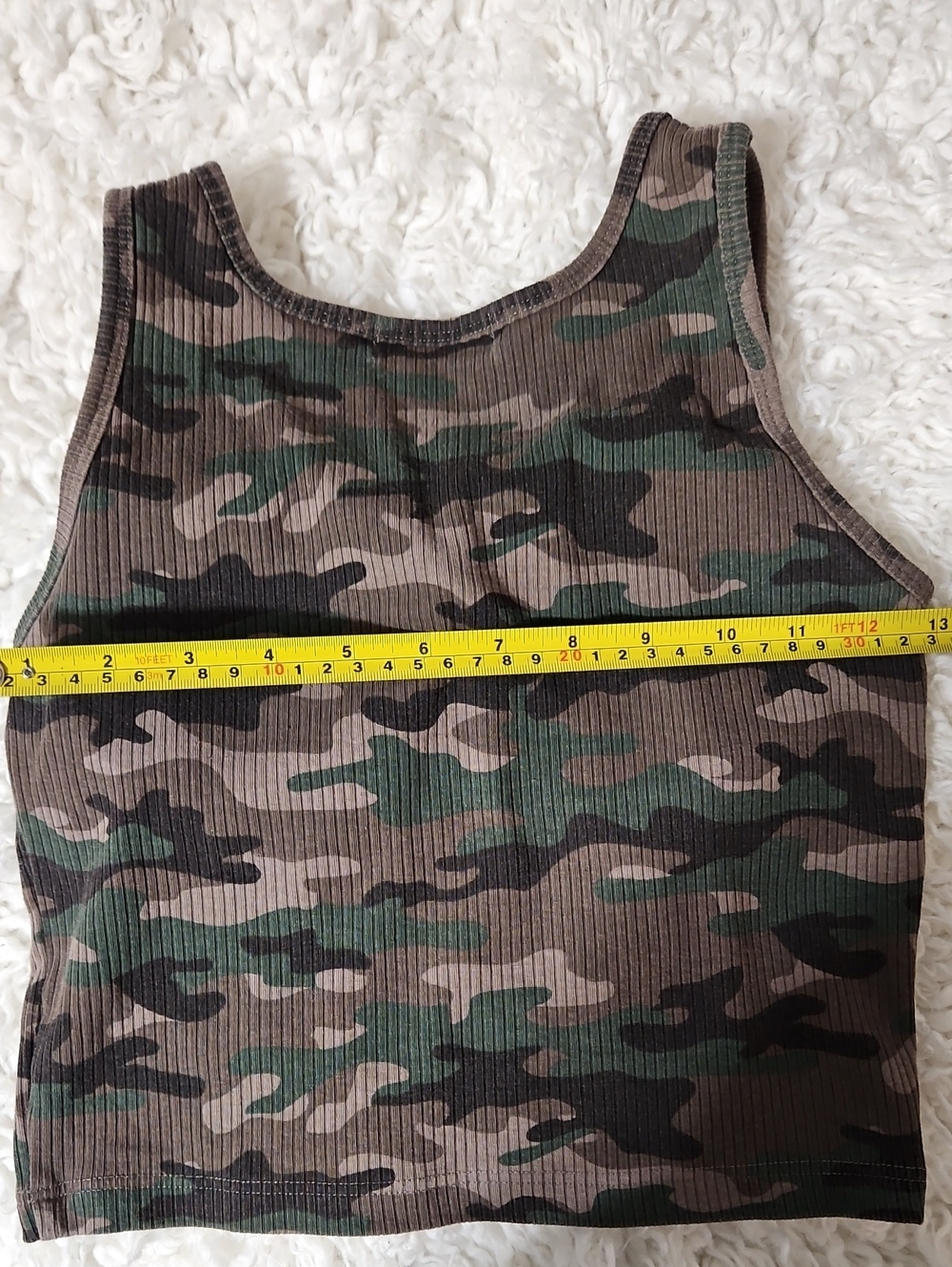 Camo Rhinestone 'BRAG' Ribbed Tank - Picture 4 of 7